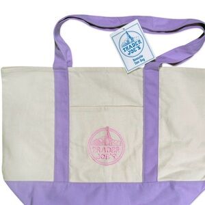 Lavender Large Canvas Tote Bag